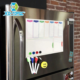 Weekly Plan Whiteboard A3 Message Board 29.7*42cm Magnetic Calendar Flexible Kids Drawing White Fridge Magnet Kitchen Memo Board