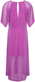 Weense midi-jurk in lila - S