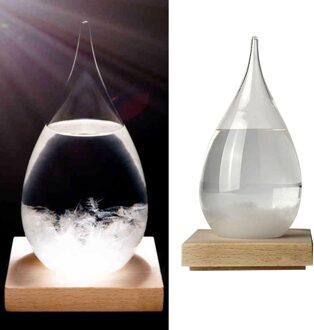 Weerbericht Weer Kristal Druppel Water Vorm Storm Glas Fles Xmas Home Decor groot met Base