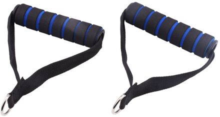 Weerstand Band Handvat Touw Bar Attachment Stuur Station Fitness Tricep Oefening Gym Training Accessoires grijs