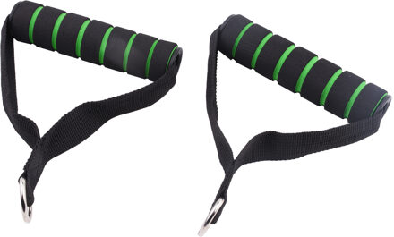 Weerstand Band Handvat Touw Bar Attachment Stuur Station Fitness Tricep Oefening Gym Training Accessoires groen