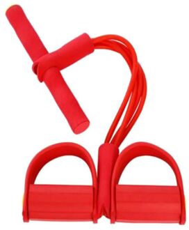 Weerstand Elastiekjes Fitness Gym 4 Tube Latex Pedal Exerciser Sit-Up Pull Touw Expander Yoga Pilates