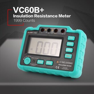 Weerstand Tester VC60B + 1000V Digitale Auto Range Isolatie Megohmmeter Megger Hoogspanning Led Indicatie 1999 Counts