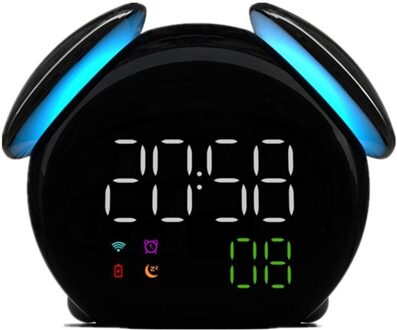 Weersverwachting Kleine Wekker Licht Lamp Intelligente Inductie Kleurrijke Paddestoel Lamp Fun Wekker Led Digitale Klok