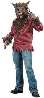 Weerwolf shirt met masker volwassen one size