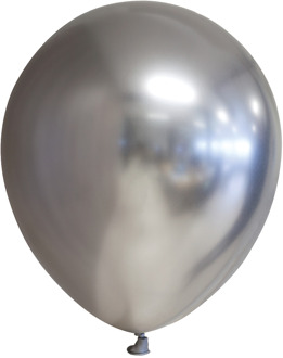 Wefiesta Ballonspiegel Chrome 30 Cm Latex Zilver 10 Stuks Koperkleurig
