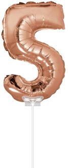 Wefiesta Folieballon Cijfer 5 Roségoud 41 Cm Multikleur