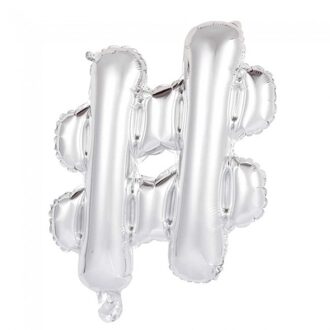Wefiesta Folieballon Symbool # 16 Cm Zilver Zilverkleurig