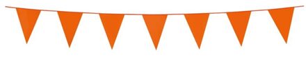 Wefiesta vlaggenlijn 3 meter 10 x 15 cm polyetheen oranje