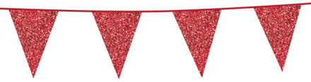 Wefiesta Vlaggenlijn Glitter 6 Meter 20 X 16 Cm Rood