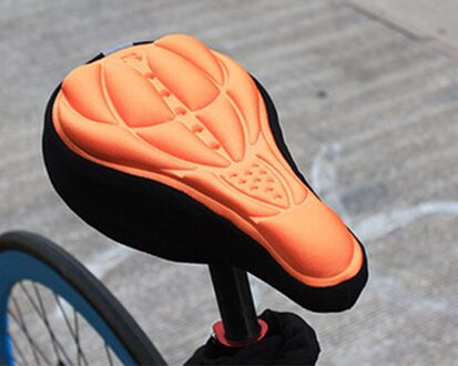 Weg Mountainbike Dik En Comfortabel 3D Spons Kussenhoes Dode Vlieg Kussen Cover Riding Apparatuur Accessoires Oranje