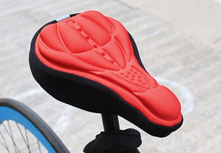 Weg Mountainbike Dik En Comfortabel 3D Spons Kussenhoes Dode Vlieg Kussen Cover Riding Apparatuur Accessoires Rood