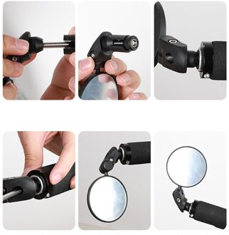 Weg Mountainbike Opvouwbare Convex Achteruitkijkspiegel Krasbestendig Glas Lens Q1FF