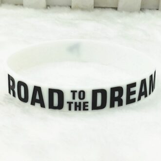 "Weg Naar De Droom" "Never Give Up" Motivatie Armbanden Silicone Rubber Band Elastische Inspirational Armbanden WT