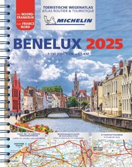 Wegenatlas Benelux 2025 | Ringband | A4-Formaat | Michelin