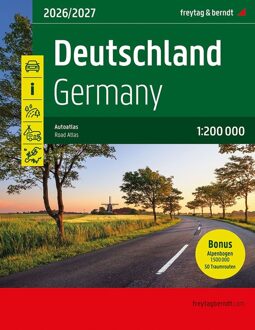Wegenatlas Deutschland - Germany - Duitsland 2026-2027 | Freytag & Berndt