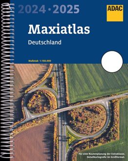 Wegenatlas Deutschland Maxi-atlas 2024-2025 | A3 | Ringband | ADAC - 39 x 30,6 x 2,4 cm