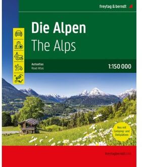 Wegenatlas Die Alpen The Alps | A4-Formaat | Ringband | Freytag & Berndt