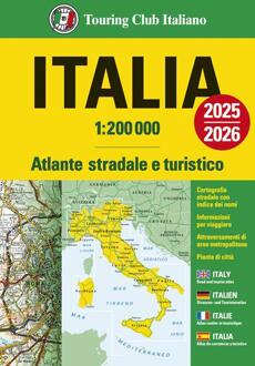 Wegenatlas Italië atlas - atlante stradale 2025/2026 | Paperback | A4-Formaat | Touring Club Italiano