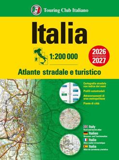 Wegenatlas Italië atlas - atlante stradale 2026/2027 | Touring Club Italiano
