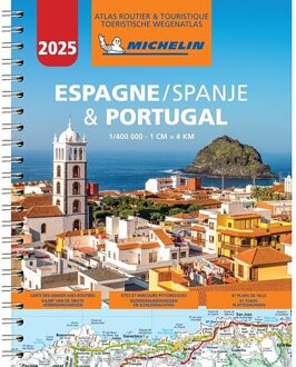 Wegenatlas Spanje & Portugal | Ringband | A4-Formaat | Michelin