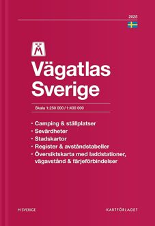Wegenatlas Vägatlas Sverige - Zweden 2025 | Norstedts