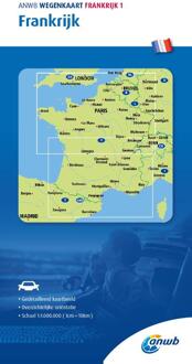 Wegenkaart - landkaart 1 Frankrijk | ANWB Media