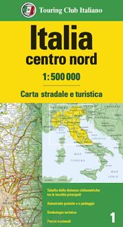 Wegenkaart - landkaart 1 Italië Centraal & Noord | Touring Club Italiano