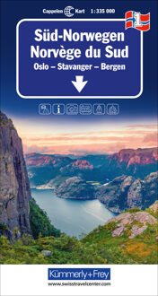 Wegenkaart - landkaart 1 Sud-Norwegen Oslo - Stavanger - Bergen | Kümmerly & Frey