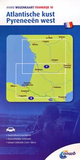 Wegenkaart - landkaart 10 Atlantische Kust - Pyreneeën West | ANWB Media