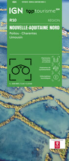 Wegenkaart - landkaart 10 TOP 250 Nouvelle-Aquitaine - Limousin - Poitou | IGN - Institut Géographique National