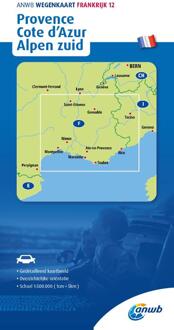 Wegenkaart - landkaart 12 Provence, Cote d'Azur, Alpen zuid | ANWB Media
