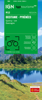 Wegenkaart - landkaart 12 TOP 250 Occitanie - Pyrénées - Quercy | IGN - Institut Géographique National