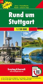 Wegenkaart - landkaart 13 Rund um Stuttgart | Freytag & Berndt