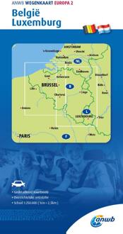 Wegenkaart - landkaart 2 België en Luxemburg | ANWB Media