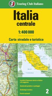 Wegenkaart - landkaart 2 Italië Centraal | Touring Club Italiano