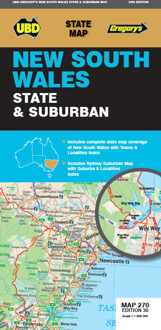 Wegenkaart - landkaart 270 New South Wales State & Suburban | UBD Gregory's