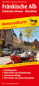 Wegenkaart - landkaart 287 Motorkarte Fränkische Alb | Publicpress