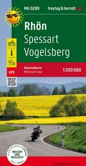Wegenkaart - landkaart 289 Motorkarte Rhön - Spessart - Vogelsberg | Freytag & Berndt