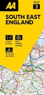 Wegenkaart - landkaart 3 Road Map Britain Engeland Zuid Oost | AA Publishing