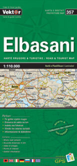 Wegenkaart - landkaart 357 Elbasani | Vektor
