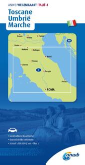 Wegenkaart - landkaart 4 Toscane, Umbrië, Marche | ANWB Media