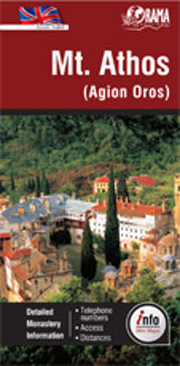 Wegenkaart - landkaart 435 Mount Athos info map | Orama