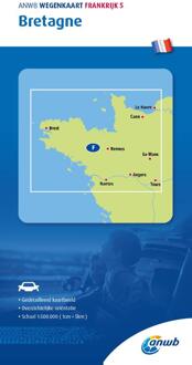 Wegenkaart - landkaart 5 Bretagne | ANWB Media
