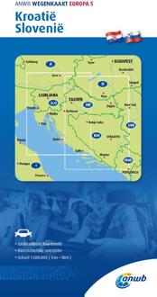 Wegenkaart - landkaart 5 Kroatië - Slovenië | ANWB Media