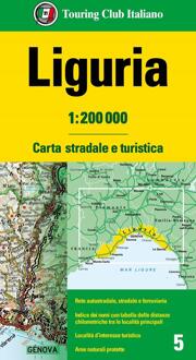 Wegenkaart - landkaart 5 Liguria - Ligurië | Touring Club Italiano