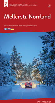 Wegenkaart - landkaart 5 Turistkarta Mellersta Norrland Bil | Norstedts
