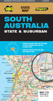 Wegenkaart - landkaart 570 South Australia State & Suburban | UBD Gregory's