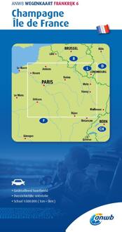 Wegenkaart - landkaart 6 Champagne, Ile de France | ANWB Media