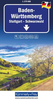 Wegenkaart - landkaart 7 Baden-Württemberg / Stuttgart, Zwarte Woud | Kümmerly & Frey